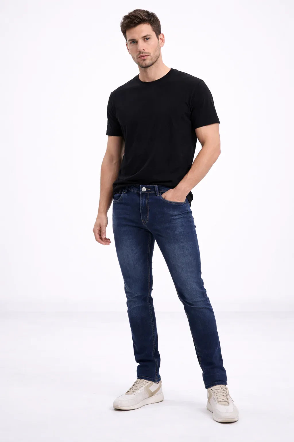 Classic Blue Stretch Slim Fit Jeans