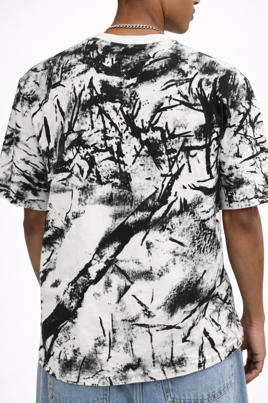 Acid Wash Oversized Tee White