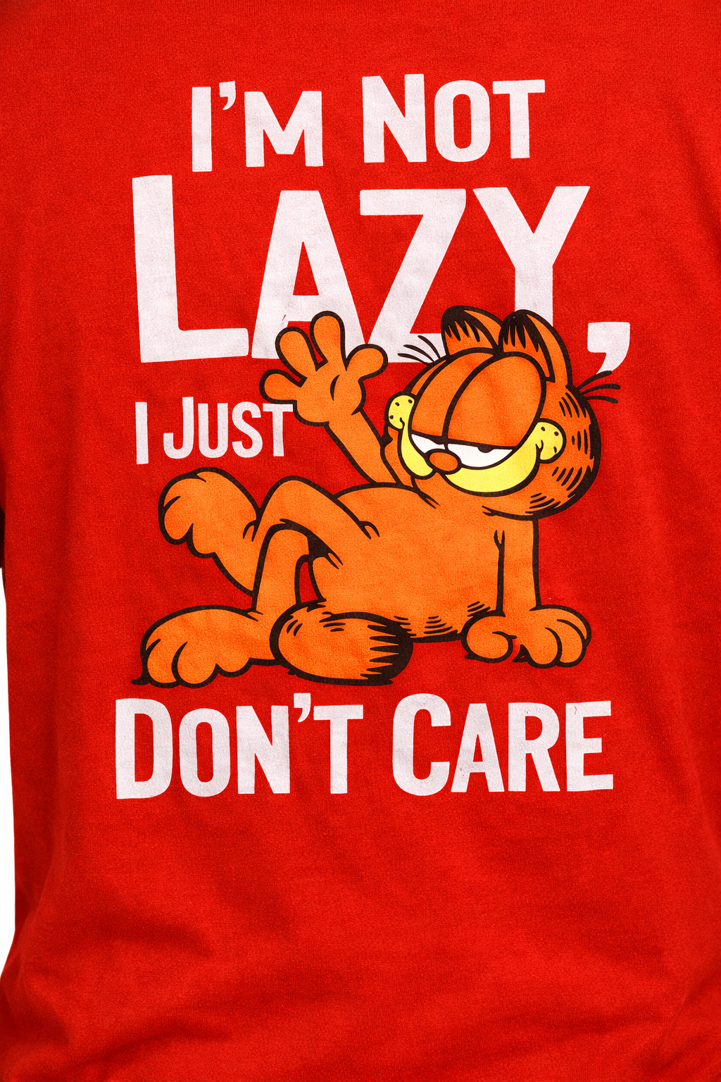 Red Lazy Oversized Tees