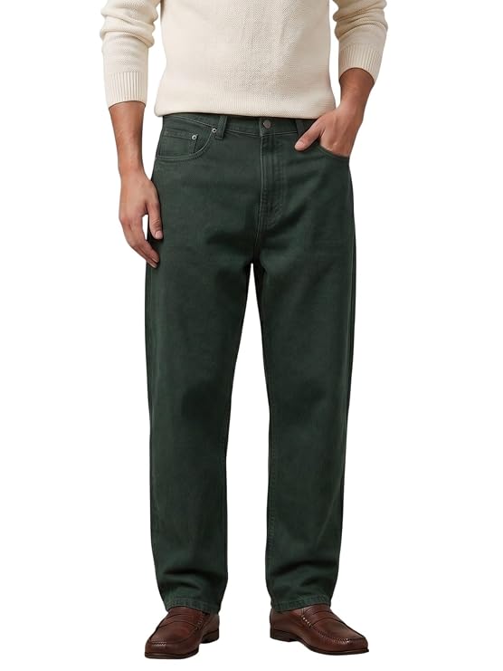 Green baggy jeans