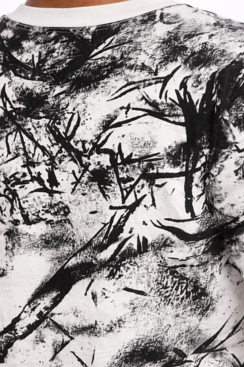 Acid Wash Oversized Tee White