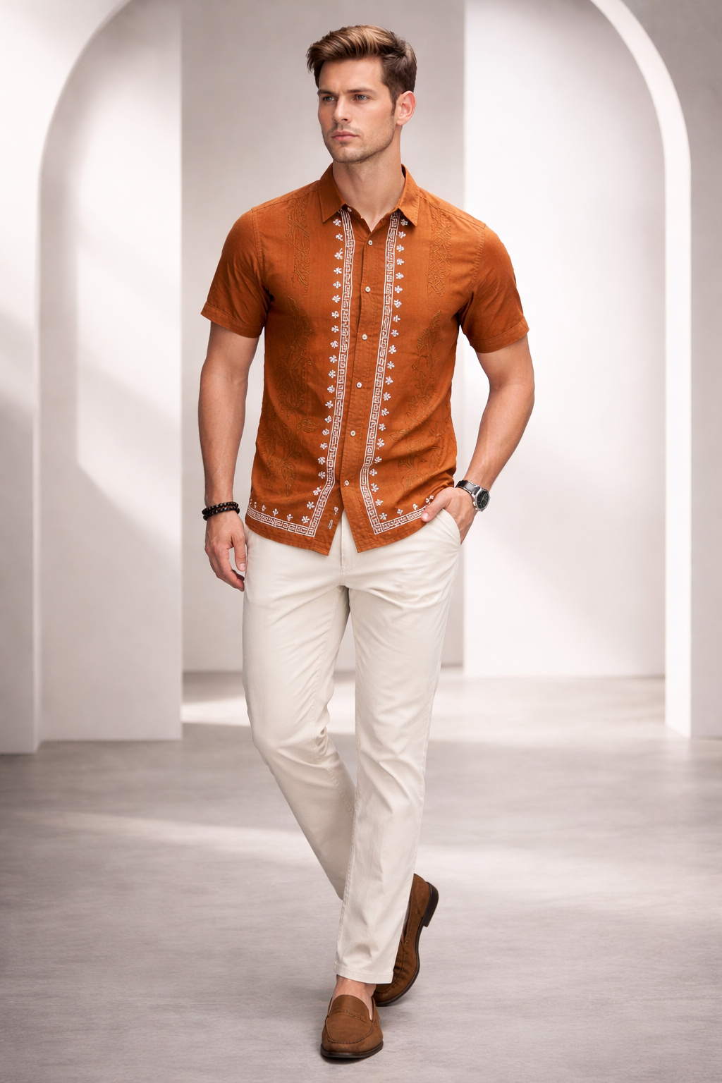 Men Slim Fit Casual Shirt