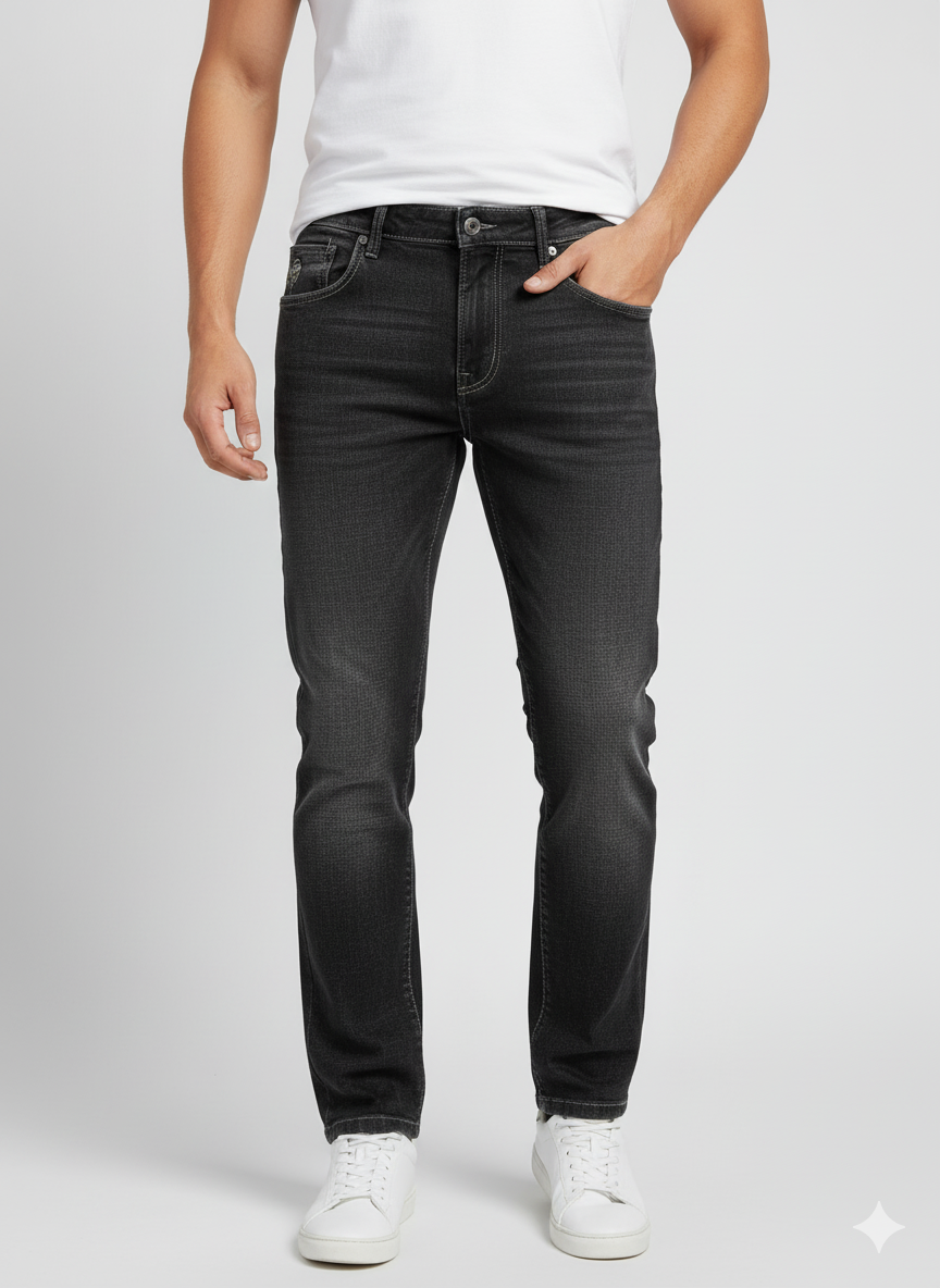 Black Faded Denim