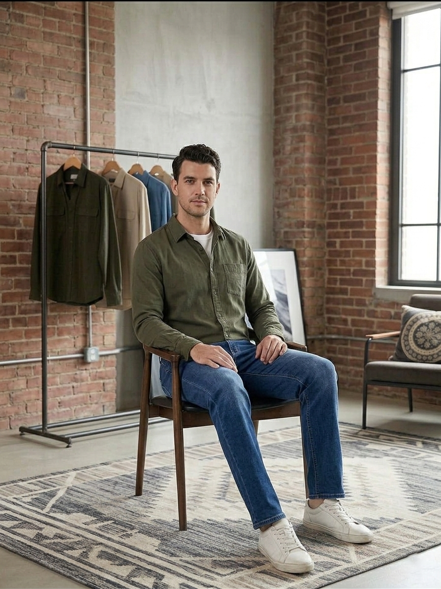 Classic Blue Rugged Jeans